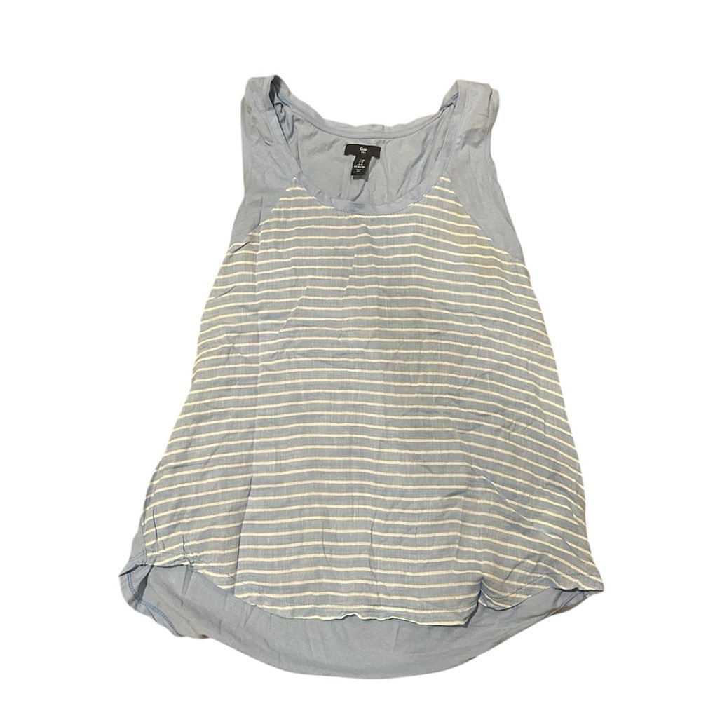 GAP Blue and White Striped Tank Top